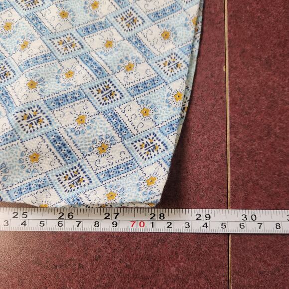 Vintage Retro JC Pennys Pajama Set Notch Collar Mens Medium No Iron Blue 70s - Picture 9 of 16